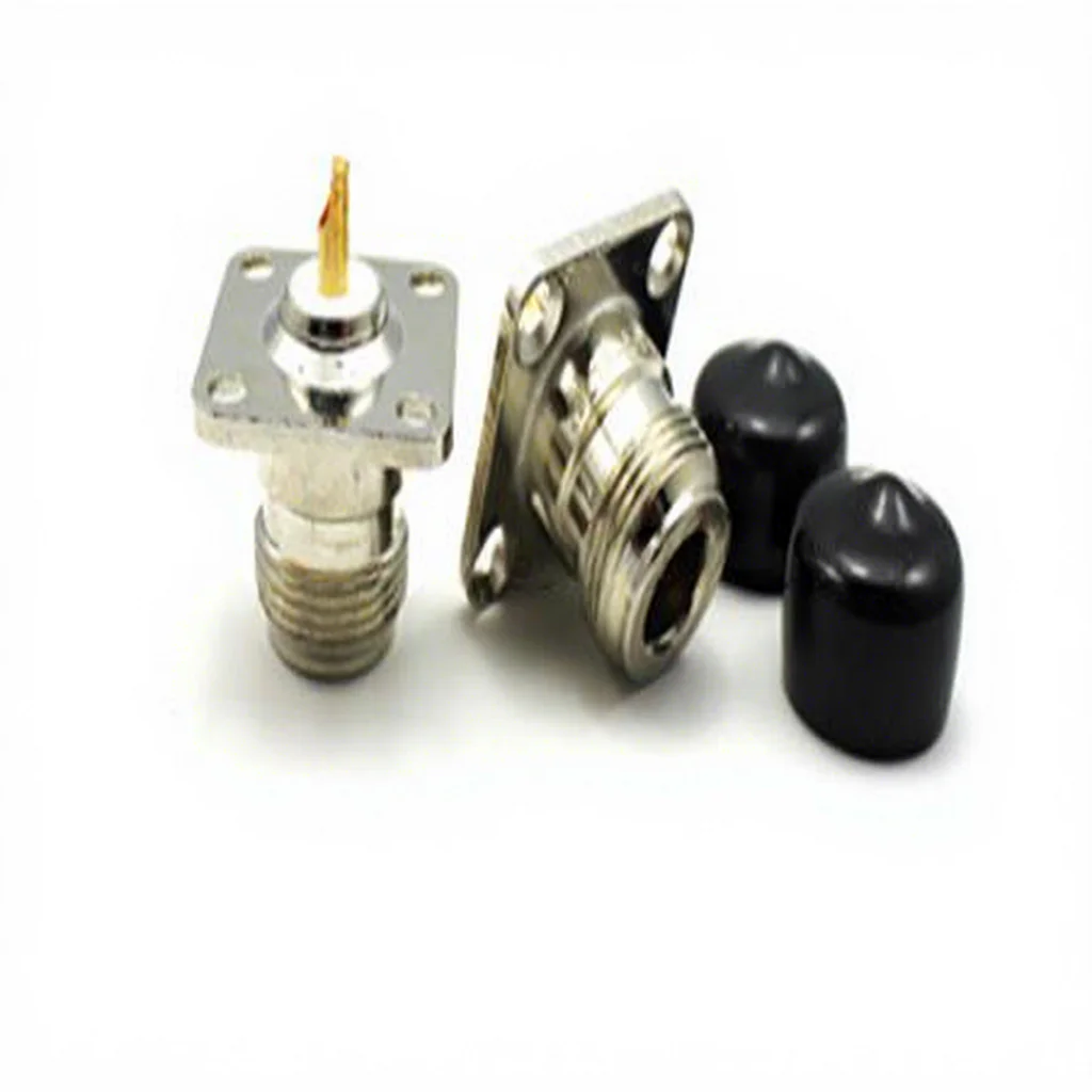 N Female 4 Hole Jack Flange Panel Mount Solder Type RF Connector