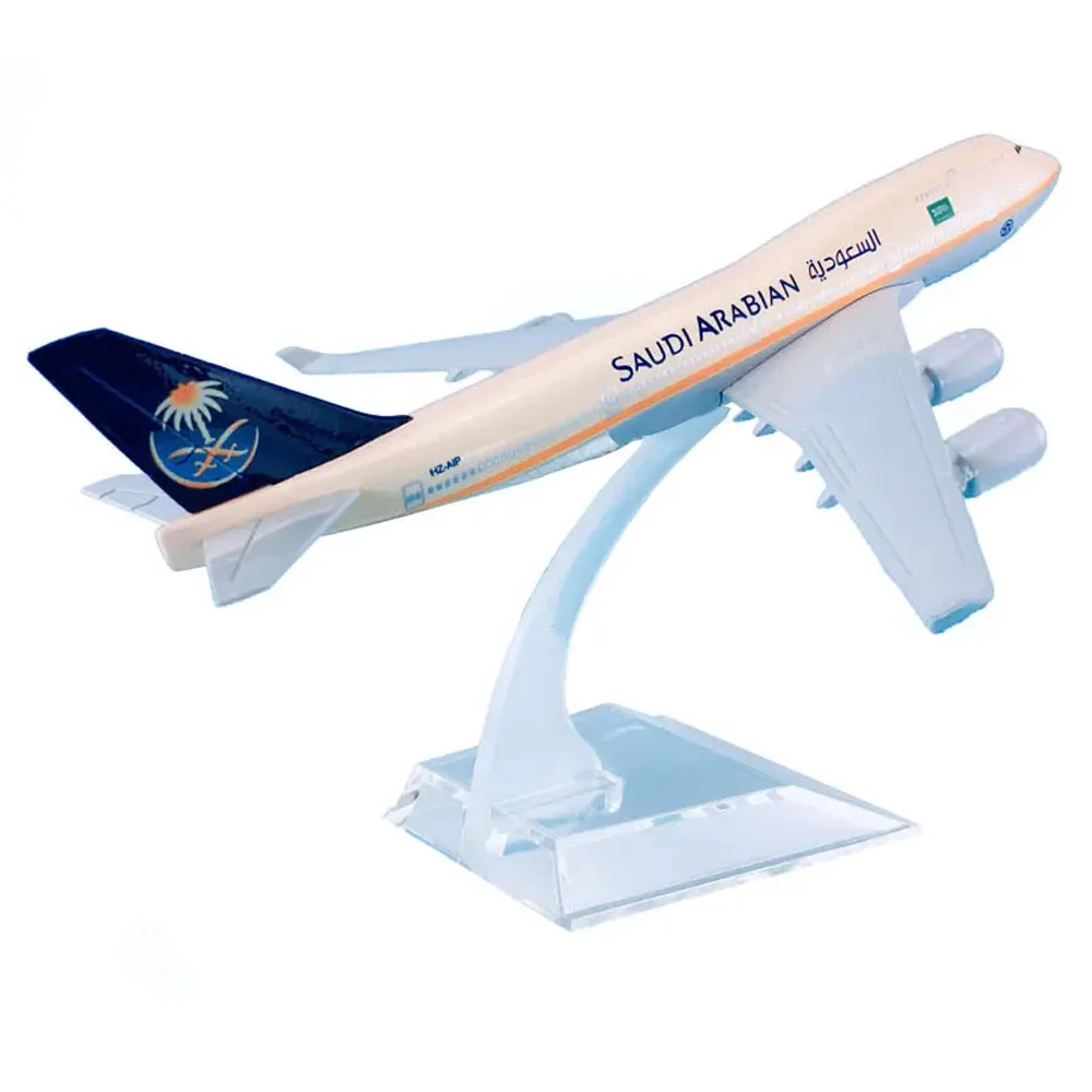 Aircraft Plane Model for Gift 1:400 Alloy Scale Model Aircrafts B747-400 SAUDI ARABIAN Airlines 16cm Boeing Model Airplanes