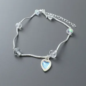 Luxury Small Versatile Temperament Small and Fresh Bracelet Female Ins tide Simple Personality Color Crystal Bracelet