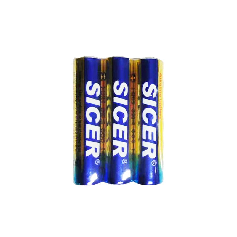 Long life 1.5v aaa um4 lr03 no.7 alkaline remote control battery
