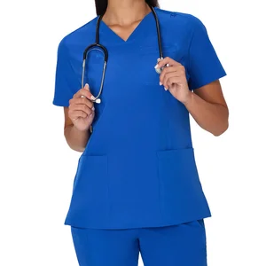 Wholesale Customized Hospital Uniforms High Quality Women/Men/Hombres Nurse Scrubs Top Twill Fabric with Spandex Custom Colors