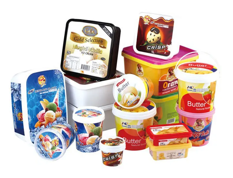 1000ml IML ice cream container .square- HONOKAGE  Honokage IML Container  Plastic Packaging Industrial Co.