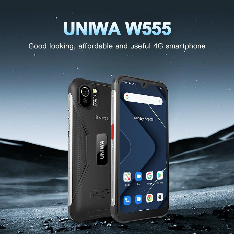 2024 Global 4G 5.7 Inch IPS Touch Screen Dustproof  Waterproof 3GB NFC Android 12. Unlock IP65 Rugged Smartphone