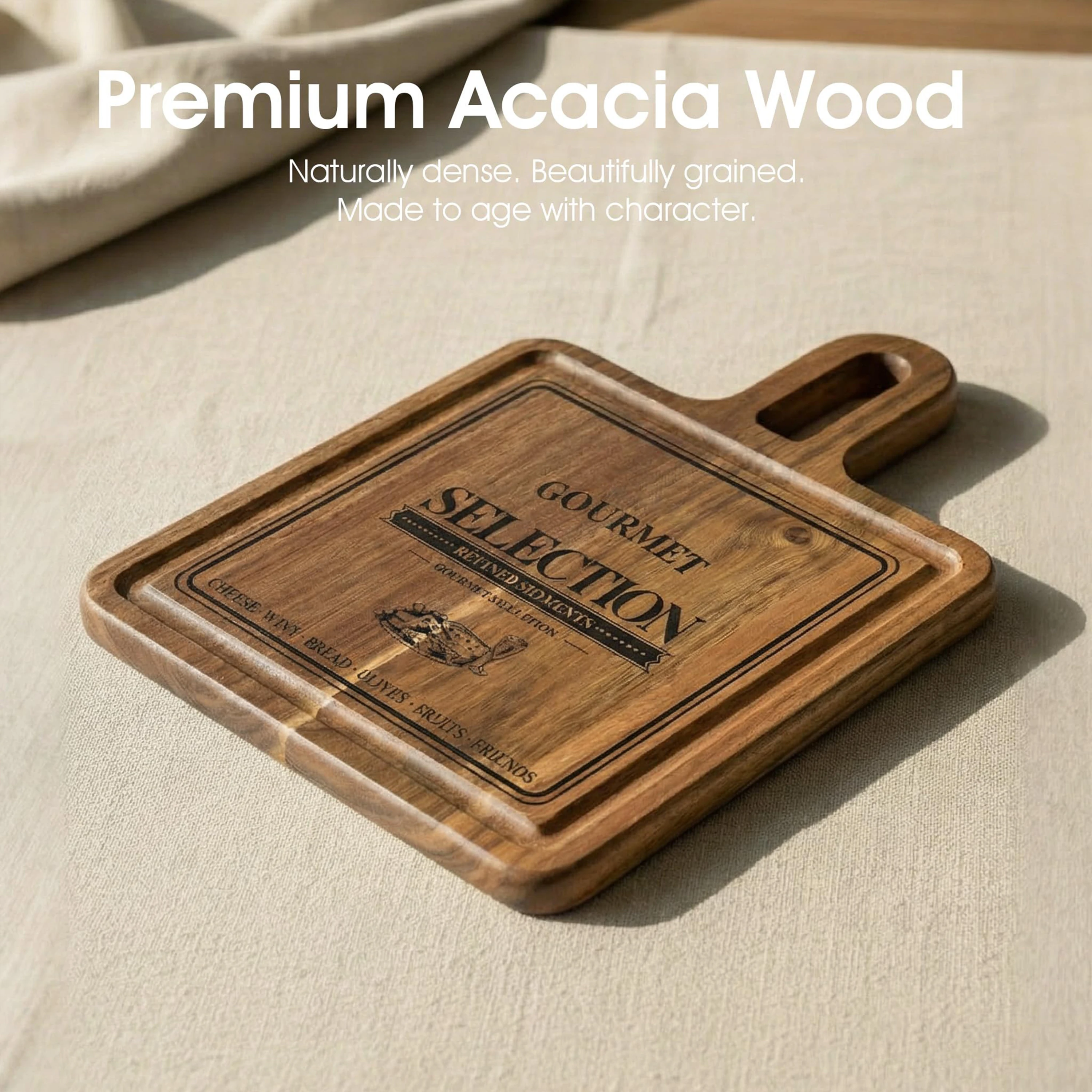 product custom wood cheese board set of 2 engraved handle charcuterie platter  cutting board for kitchen countertop chopping board-5