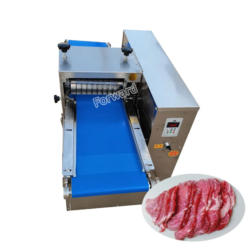 Automatic 40cm Belt Horizontal Portion Slicer Beef Skirt Steak Cutter Slicer Machine Bacon Slicer