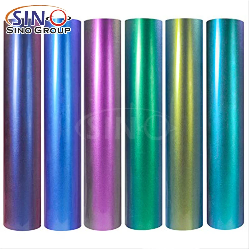 China Manufacturer Good Quality Tshirt Clothing Heat Press Htv Vinyl Textile Chameleon Meallic