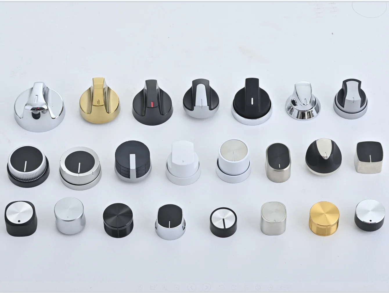 Factory Directly Gold Zamak Cooker Knobs Microwave Oven Knobs Gas Oven Knobs