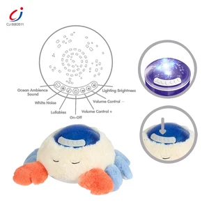 Chengji Anxiety Soothing Toy Soothing Adjustable Volume Lullaby Crab Ceiling Night Light Projector Baby Soothing Toys for Sleep