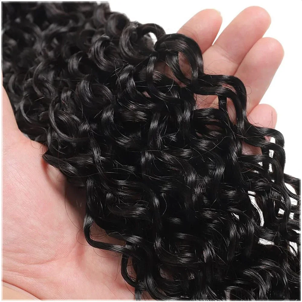 Mongolian Kinky Curly Human Hair Bundles Remy Weave Natural Color Extension_voghion.com