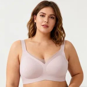 Large Plus Size Seamless Push-Up Bra Anti-Sagging High Support Breathable Comfortsoutien Gorge Grande Taille Plus Size Bralette