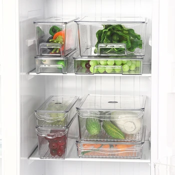 food-grade plastic clear storage boxes stackable