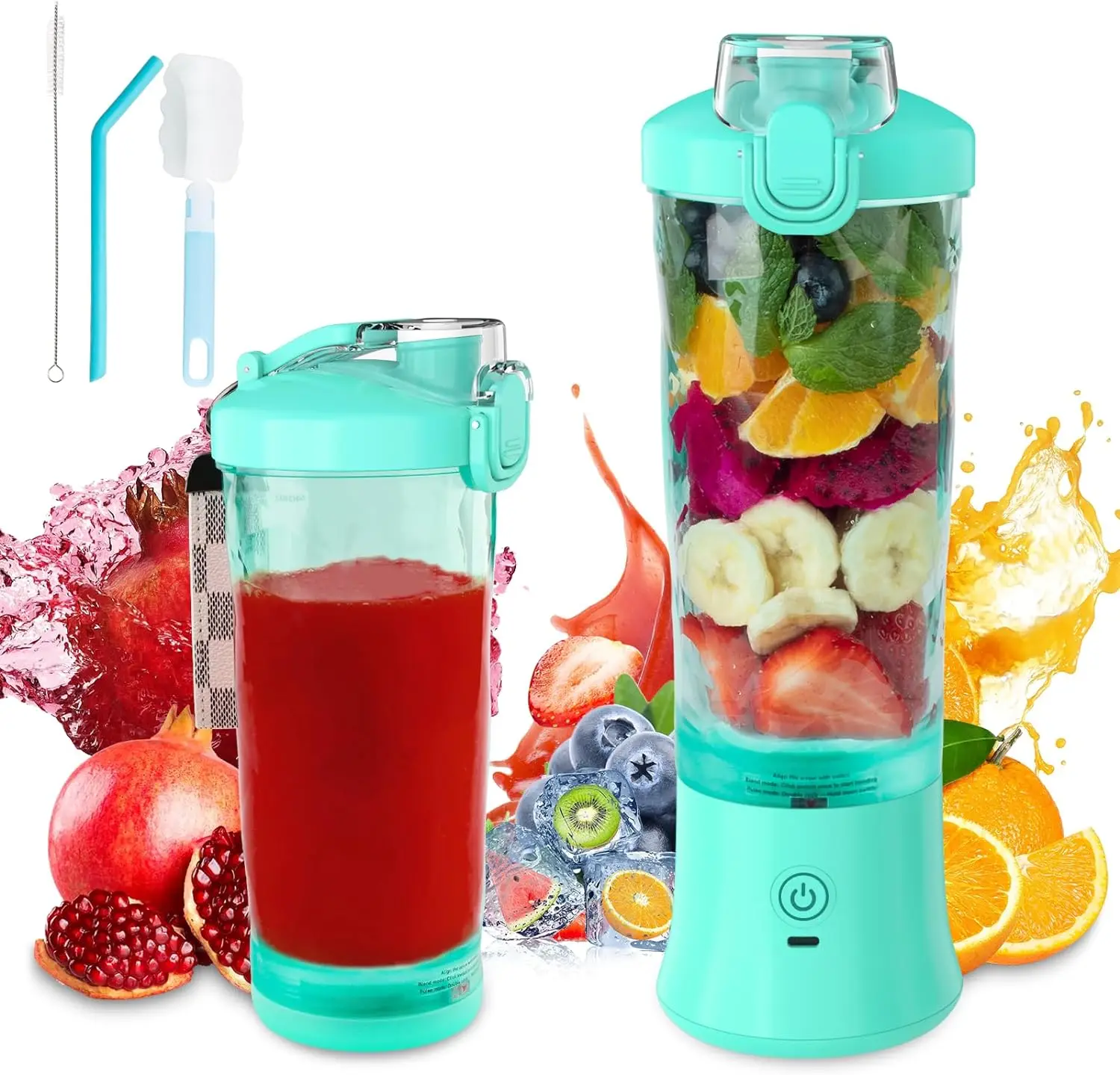 Ninja Blast Blender portable, 530 ml, couvercle résistant aux fuites et