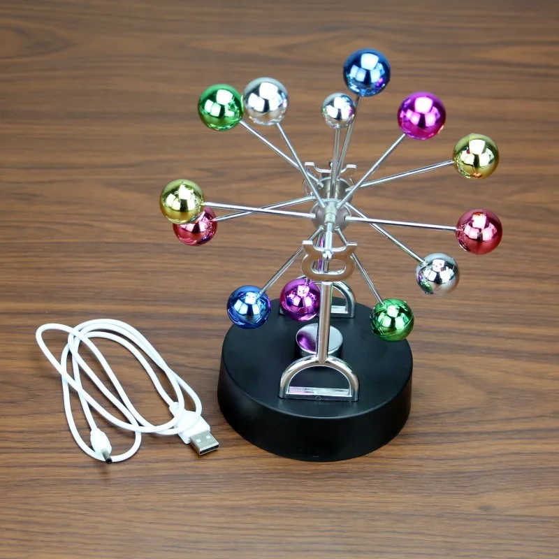 Giocattolo A Movimento Perpetuo Da Scrivania – Bilanciere Magnetico Rotante, Alimentazione USB/batteria, Educativo E Decorativo
