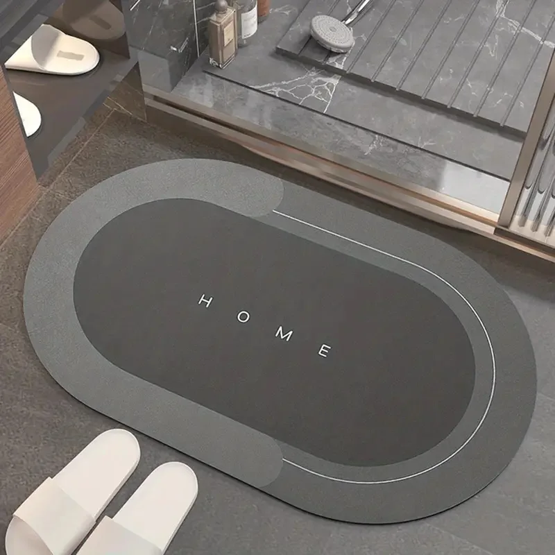 Promotional Quick Dry Non Slip Absorption Kitchen Floor Mat Modern Solid Design Polyester Bath Mats