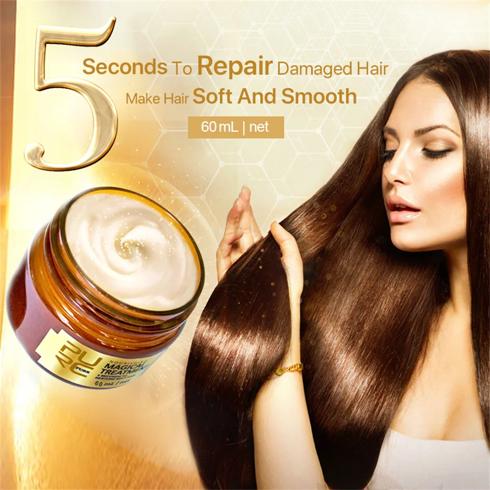 Hot selling 5 Seconds Repair Damaged Hair Magical Treatment Mask Organic Keratin Collagen Soft Smoothing Nourishing Hair Mask
