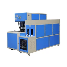 Fast speed semi-automatic 500ml plastic molding 2 cavity automatic pet bottle blowing machine