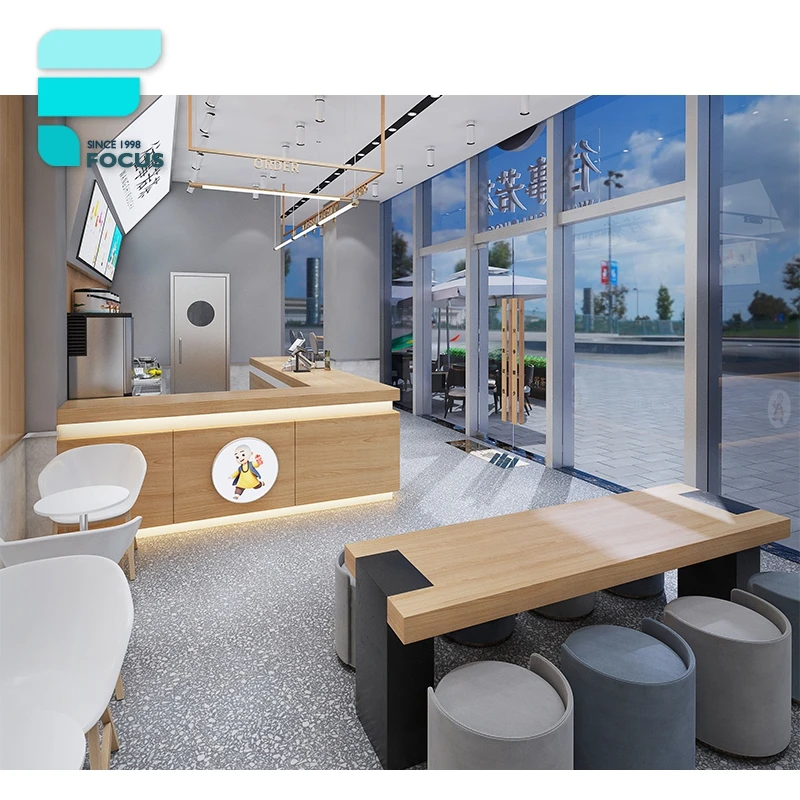 Promotion 3D Max Retail Ice Cream Design Fresh Juice Bar Display Bubble Sale Mall Boba Milk Decoration Modern Shop Tea Kiosk