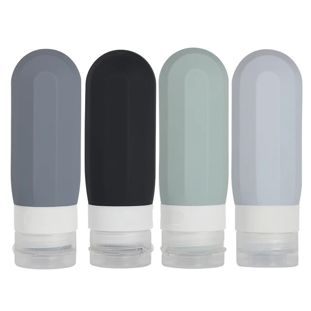 Factory Eco-Friendly Color Custom Refillable Travel Silicone Squeeze Bottle Set Silicone Cosmetics