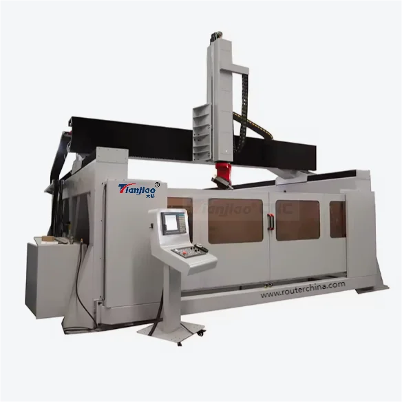 High Quality 5 Axis CNC Router 1530 Swivelling Head Rotor for 3D Milling and Engraving PLC Core Components for Foam Wood