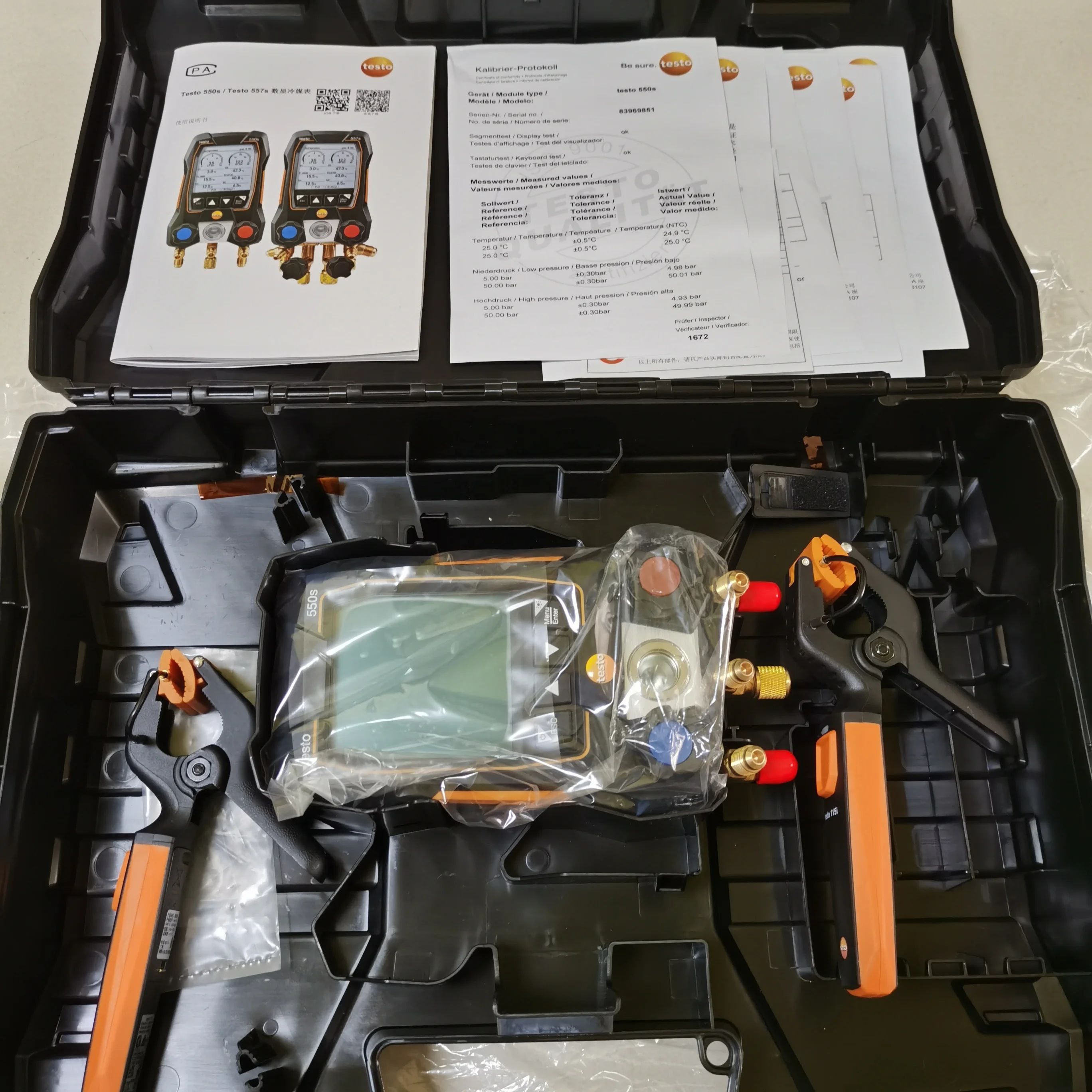 Оригинальный цифровой манометр Testo 550S 557S с зажимом 115i термометр тестовые датчики
