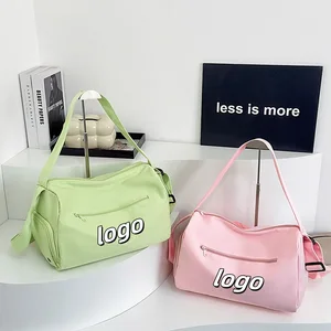 Solid Color Leisure Travel Bag Nylon Lightweight Sport Large Capacity Korean Version Luggage Storage Bag