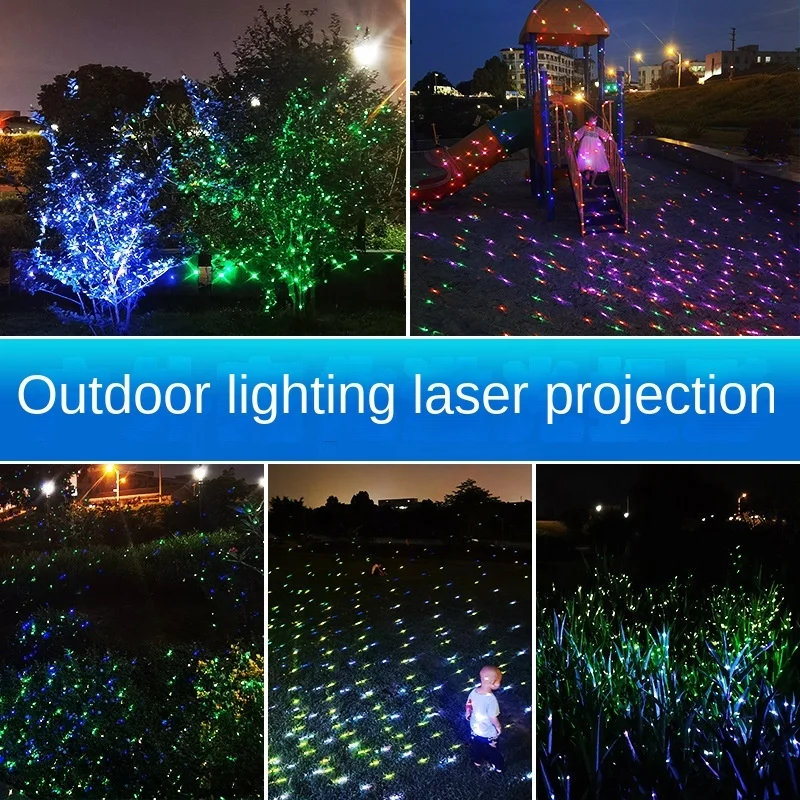 RGBW Colorful Led Tree Light DMX512 Dynamic Firefly Starry Sky Laser Projection Lamp Outdoor Garden Landscape Atmosphere Lights