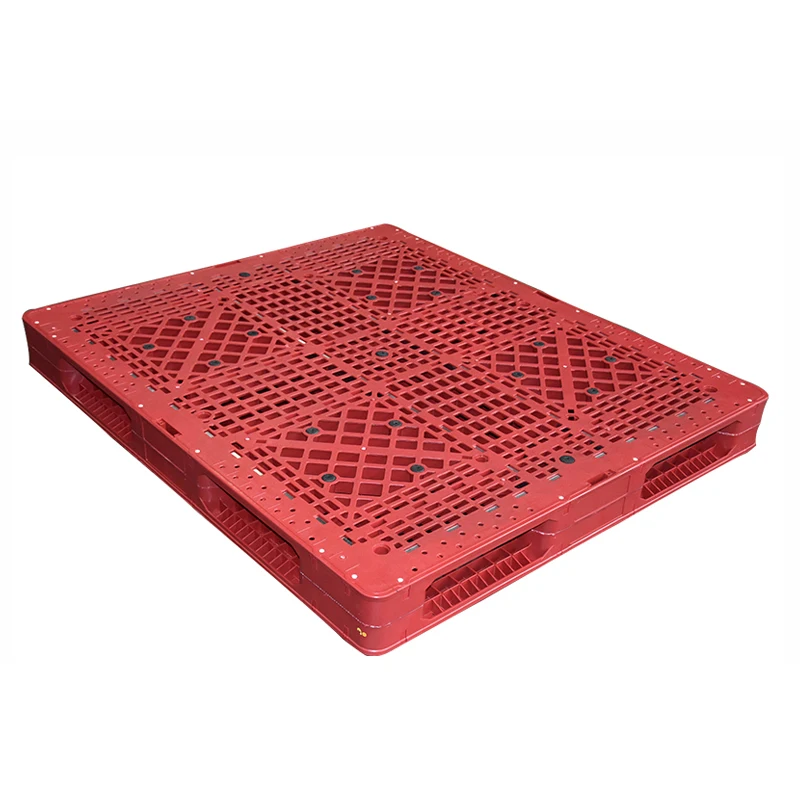 1500x1300x150 mm Cheap high quality four way entry steel reinforced hdpe standard size stackable double faced plastic pallet