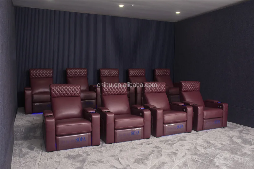 Living Room Furniture Electric Recliner Leather Sofa Private Cinema