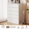 Assemblaggio fai-da-te, scaffale a cinque ripiani con sei cassetti, pannello rinforzato, bianco caldo, 60 cm