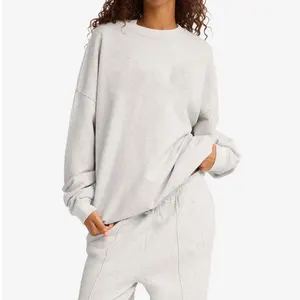 Crew Neck High Quality Hot Selling Cotton Casual Women Long Sleeve Sweatshirt Activewear Clothing Gym Workout Fitness Sport Top