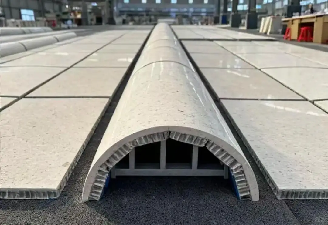 product natural beige marble wall cladding high quality natural marble aluminum honeycomb composite marble aluminium cladding exterior-5