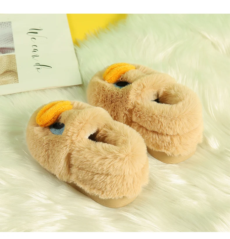 Зимние Симпатичные детские недорогие повседневные хлопковые тапочки нового дизайна для отдыха