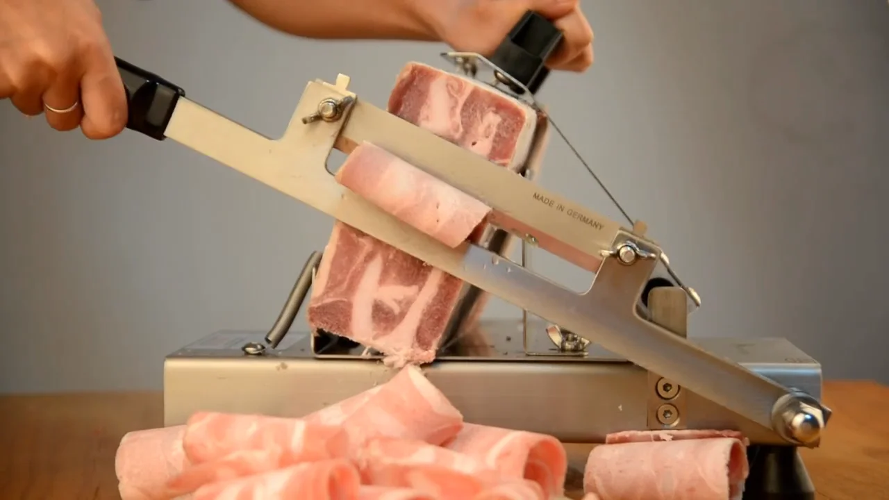 appearance and easy commercial manual frozen meat slicer