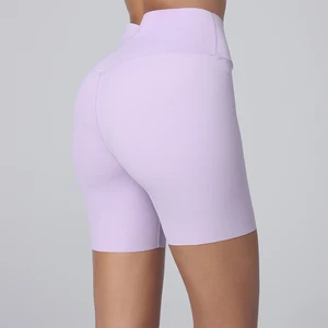 Quick Dry Workout Hip Lift Yoga Shorts Tummy Tuck High Waist Fitness Yoga Short Leggings Women's Breathable Sports Tight Short