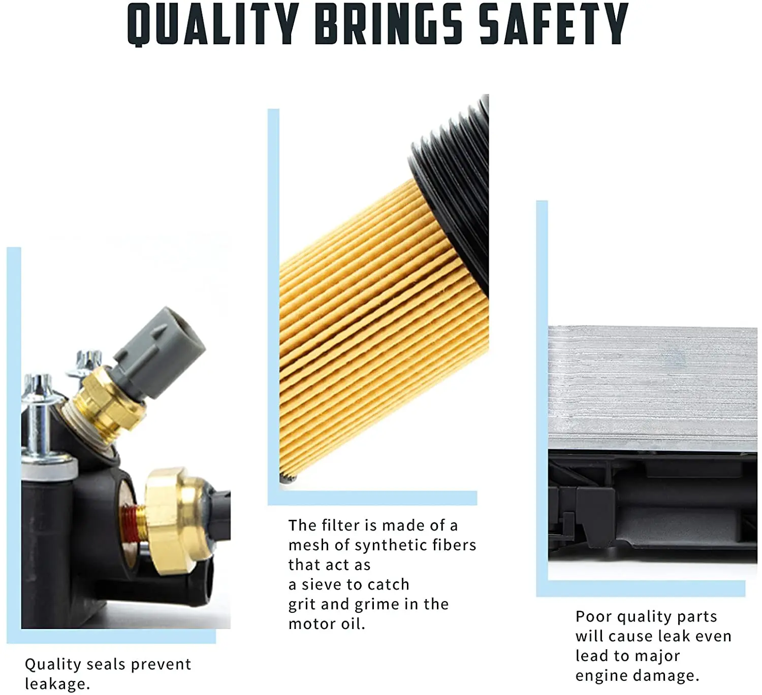 Engine Oil Filter Cooler Adapter Housing Assembly With Sensor Kit Fit