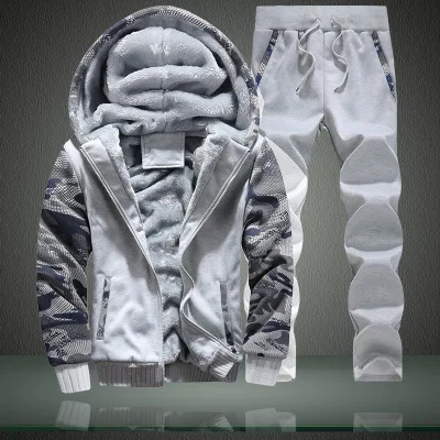 Men Tracksuit Set 2 Piece Winter Soft Fleece Lined Hoodies Sweatsuit Warm  Pullover Tracksuit Two Pieces Outfits Set at Amazon Men's Clothing store