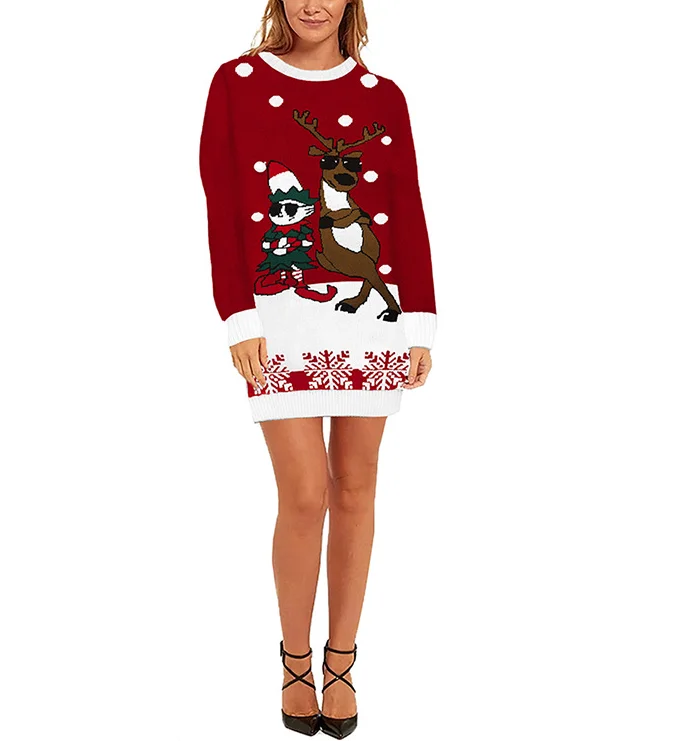 santa sweater dress walmart