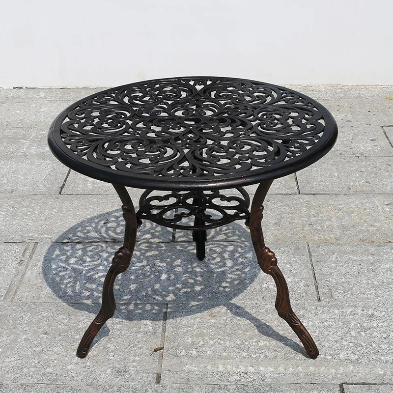 dinng aluminum casting  billets table set outdoor  cast aluminum coffee table and chairs