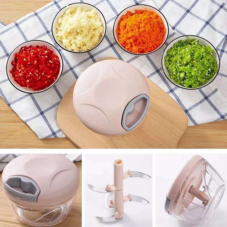 Kitchen Accessories Portable Hand Pull String Garlic Mincer Onion Cutter Hand Press Garl aperçu 3