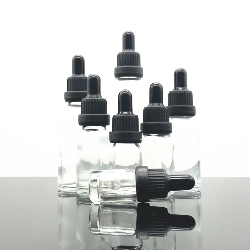5ml 10ml 15ml 20ml 30ml 50ml 100ml Amber Empty Essential Oil Glass Bottle With Childproof Plastic Aluminum
