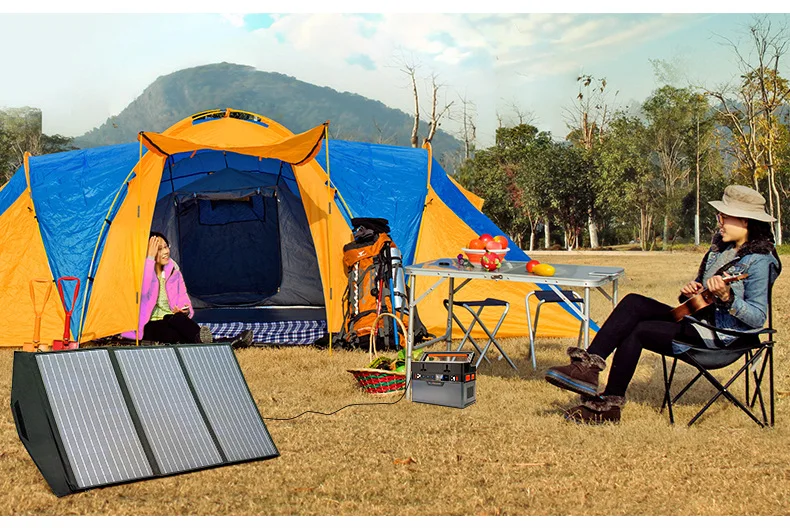 200W Fabric Sunpower Portable Folding Solar Panels Waterproof 4.5kg