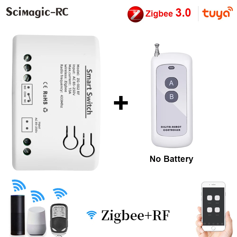 1ch zigbee rf 220v 85-250v tuya