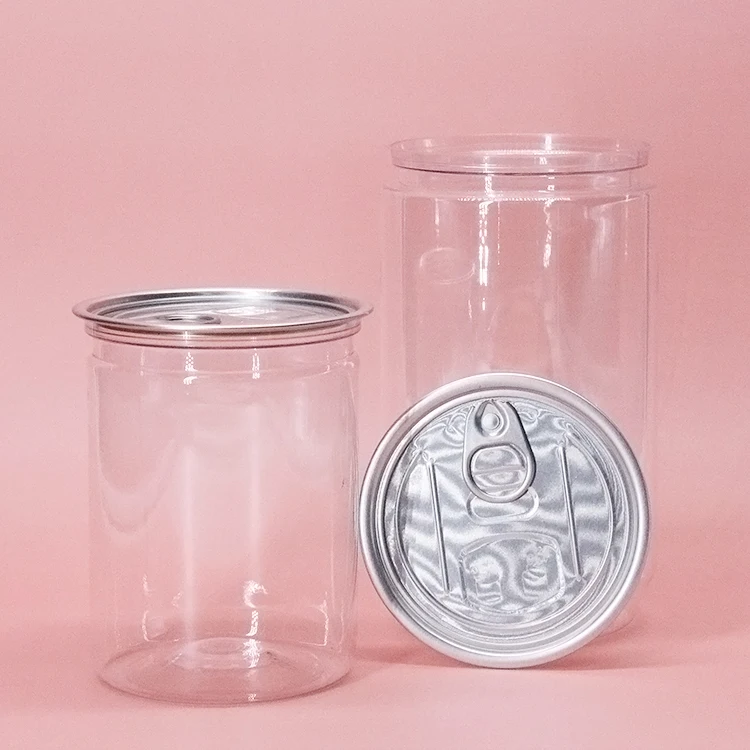Clear Can Packaging Smell Proof Small Plastic Jars With Lids Plastic Jars With Lids Small Spices Jars Clear Can for Dry Food