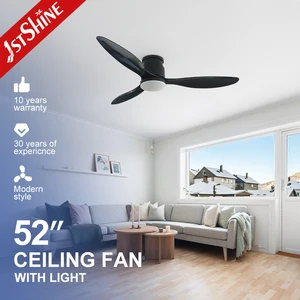 1stshine LED Ceiling Fan Low Profile Indoor Low Noise Energy Saving 6 Speeds 3 ABS Ceiling Fan