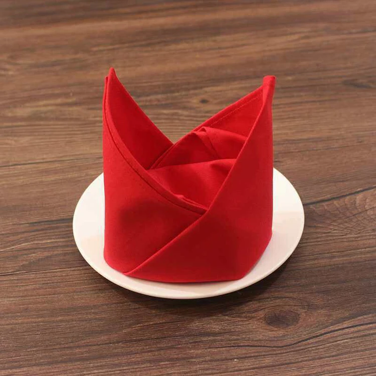 High Quality Color Satin Band Soft Printed Jacquard Fabric Thanksgiving Dinner Napkins Cloth Table