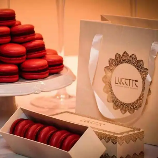 Custom LOGO Laduree Style Macaron Packaging Cookies Paper Box for Macarons