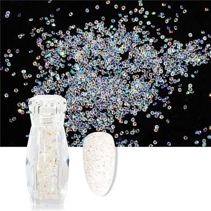 Glitter Micro Diamond Glass Crystal Rhinestones Glitter Pixie Crystal for Nails Art Decoration factory