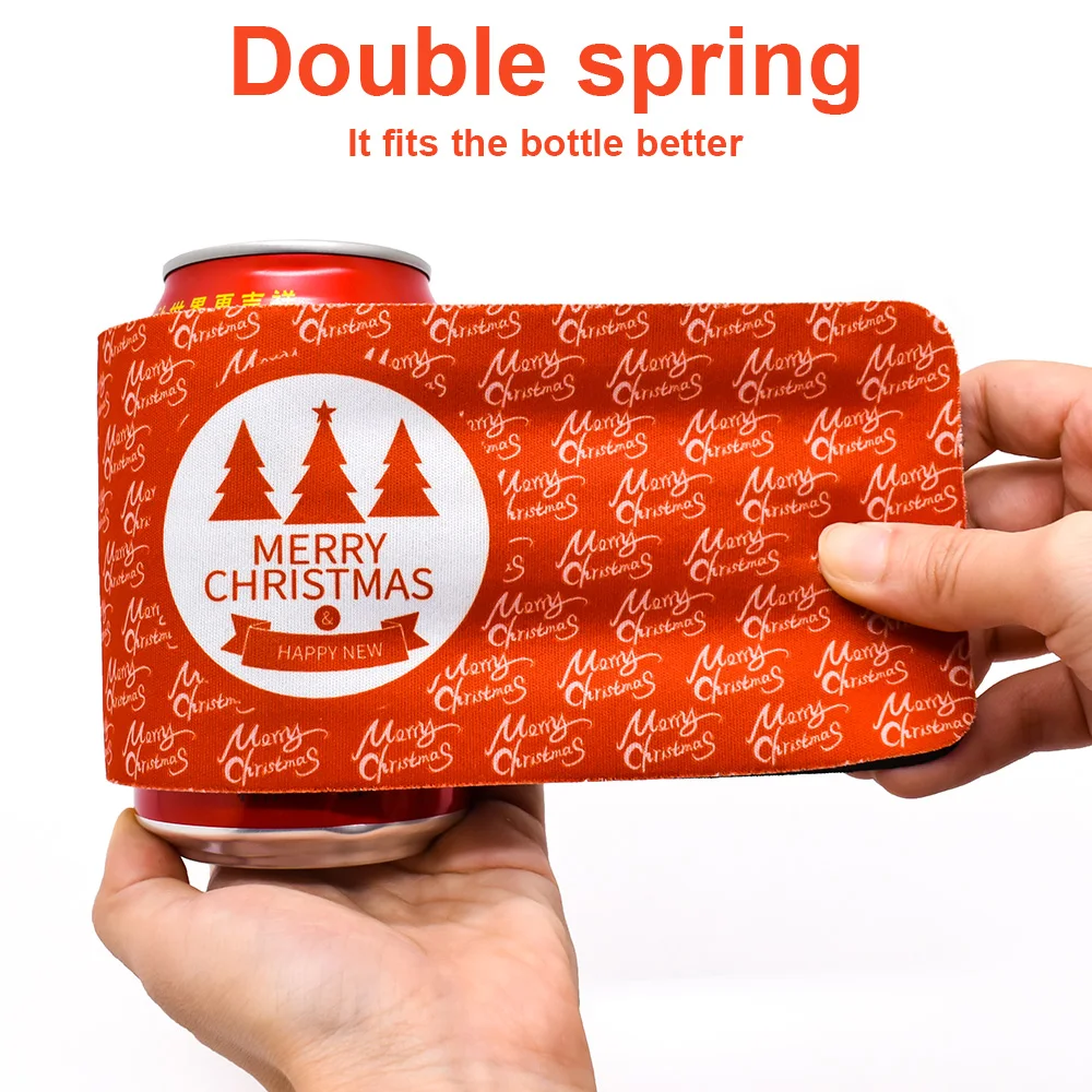 Factory Custom LogoWholsaale Blank Sublimation Neoprene Slap Wrap Can Cooler Insulated Beer Sleeve Slap Wrap Coozies supplier