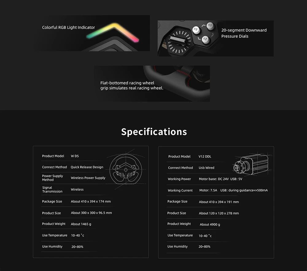 Pxn V12lite Bundle Direct Drive Gaming Steering Racing Wheel Simulator