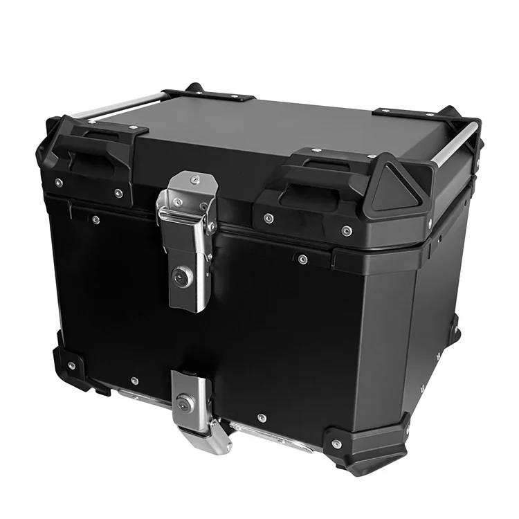 Мотоциклетная верхняя коробка быстросъемная система блокировки 45 л черная Водонепроницаемая задняя крышка